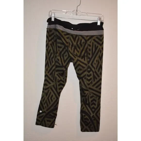 Lululemon Run Inspire Crop II Legging Green Size 10 - Picture 2 of 6
